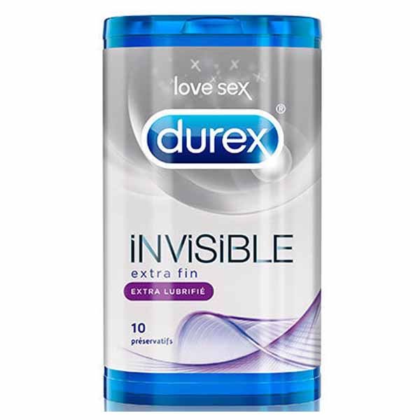 DUREX PROFILACTICOS INVISIBLE EXTRA FINO EXTRA LUBRICADO 12 U.