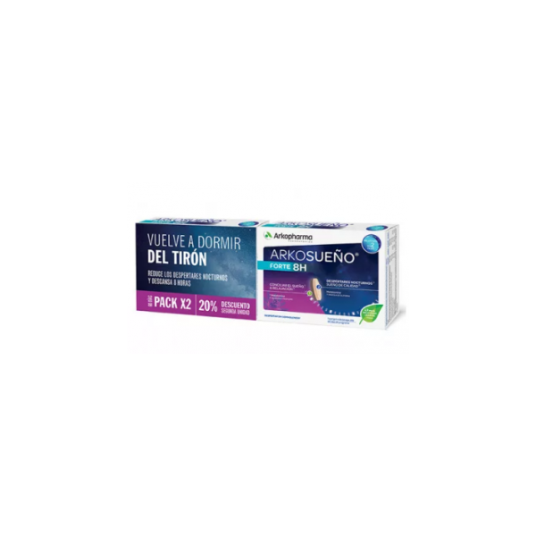 ARKORELAX SUEÑO FORTE 8H  2 UNIDADES 30 COMPRIMIDOS BICAPA PACK