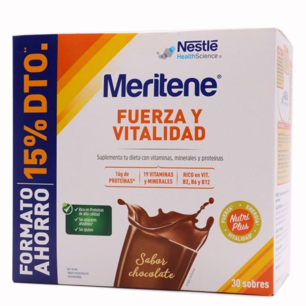 MERITENE PACK DUPLO CHOCOLATE 30 SOBRES