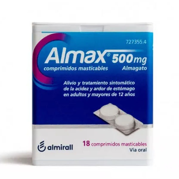 ALMAX 500 MG 18 COMPRIMIDOS MASTICABLES