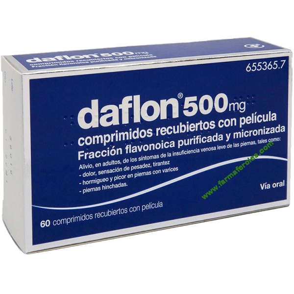 DAFLON 500 MG 60 COMPRIMIDOS RECUBIERTOS