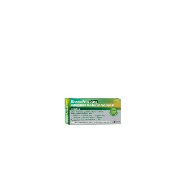 EBACINA FORTE 20 MG 10 COMPRIMIDOS RECUBIERTOS