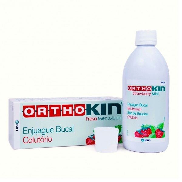 ORTHOKIN ENJUAGUE BUCAL FRESA MENTOLADA 500 ML
